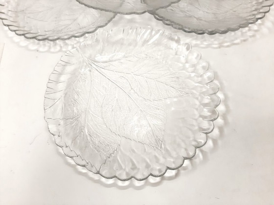 Image 1 of Set of 6 Vintage Glass Salad Plates