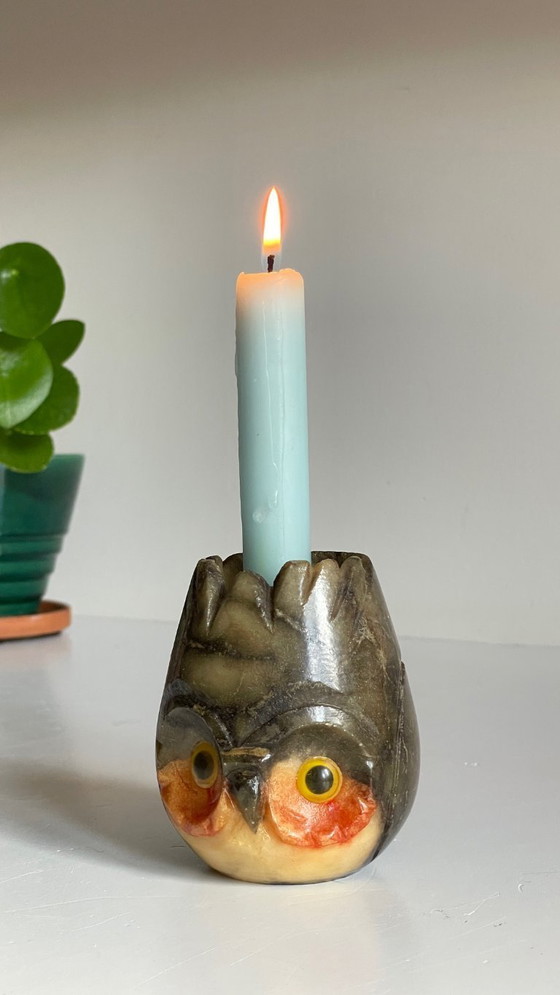 Image 1 of Bougeoir Pierre d'Albâtre Italy Vintage