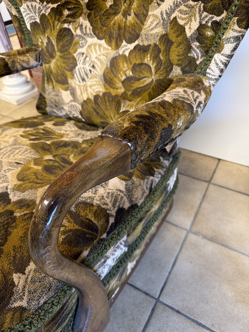 Vintage-Sessel – fauteuils, Textile, Velvet (photo 2 of 3)