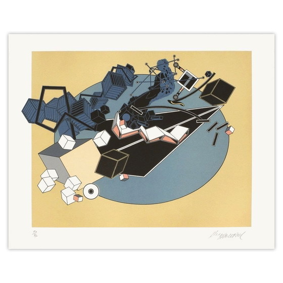 Alain LE YAOUANC signierte Lithographie Le voyage d'Ulysse I 1977 – Lithographien & Drucke, Paper (photo 2 of 5)