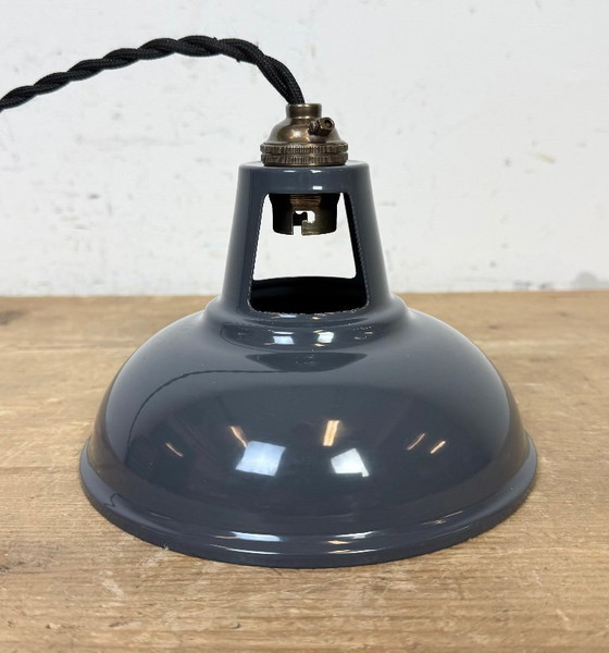 Image 1 of Lampada da soffitto vintage industriale verniciata in grigio, anni 2000