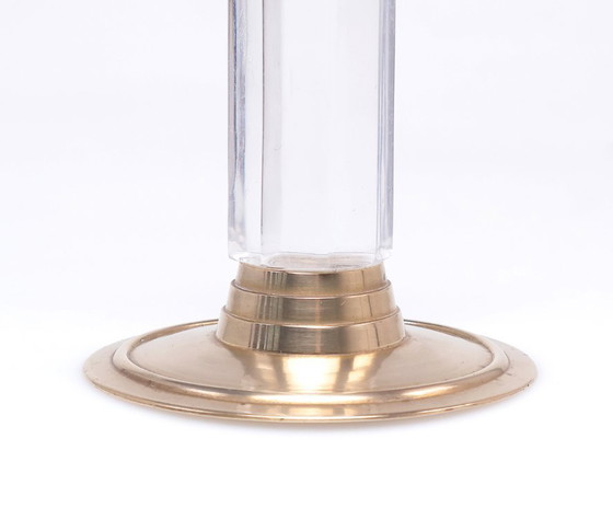 Image 1 of Vintage set kandelaren messing en lucite, 1970s