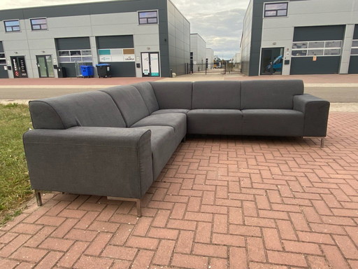 Gray Fabric Corner Sofa