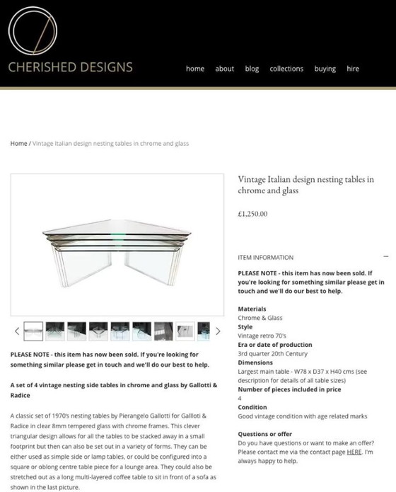 Gallotti & Radice “Nesting” Bijzettafels (Set van 4) – Pierangelo Gallotti (Jaren ’70) – Gallotti&Radice (photo 10 of 10)
