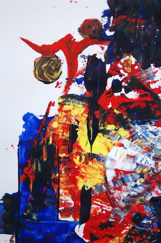 Image 1 of CB.Abstract op papier 24/25 tweeluik kunstwerk