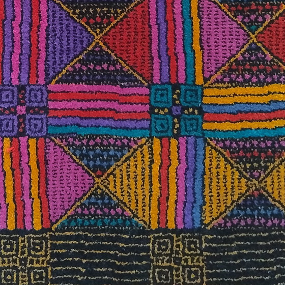 Image 1 of Magnifique tapis géométrique en laine italienne des années 1980 par Missoni pour T&J Vestor