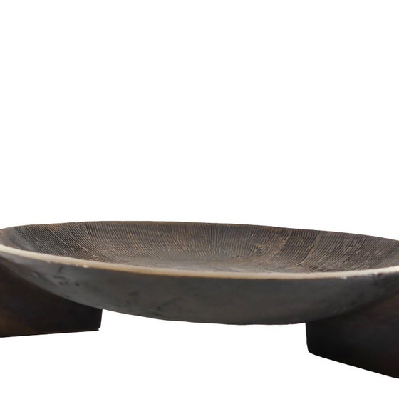 Image 1 of Brutalist bronze bowl, Ø 30 cm, 1960s, E. Thelen Design