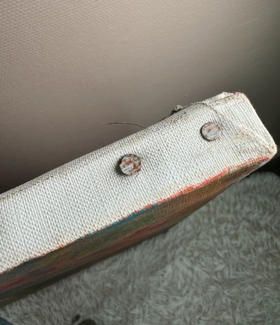 Image 1 of Großes modernistisches Ölgemälde auf Leinwand