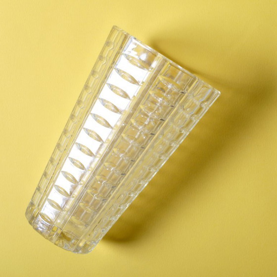 Image 1 of Vase à fleurs en verre jaune pâle, style milieu du siècle / Fidenza / Italie / années 1950