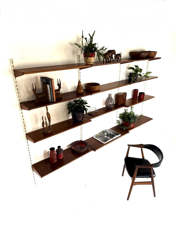 Image 1 of Vintage teakhouten modulair wandsysteem, Kai Kristiansen ‘60