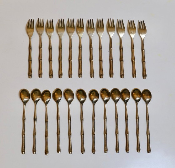 Image 1 of Service de 140 couverts en laiton des années 70