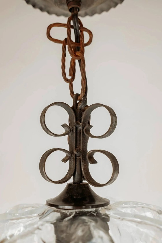 Lampada a sospensione vintage in vetro di Murano dall'Italia, anni '70. – Lampade a sospensione, Cristallo (photo 5 of 14)