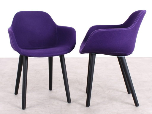 4x Crassevig Pola Round P/4W chair purple