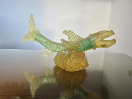 Image 1 of Resin sculpture depicting an imaginary and monstrous fish