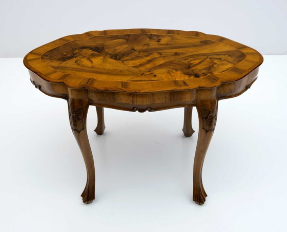 Image 1 of Baroque Style 20th Century Italian Walnut Coffee Table