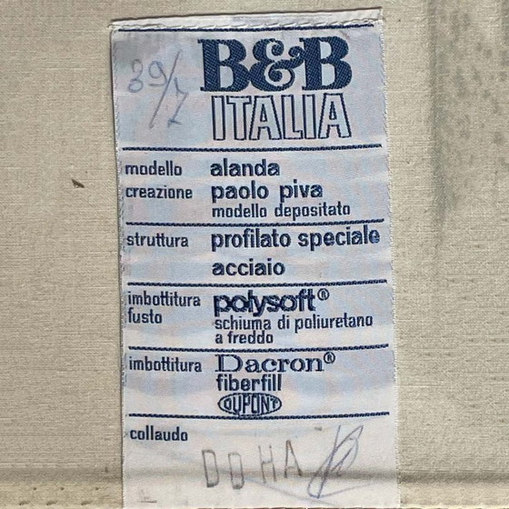 Image 1 of Alanda leren bank van Paolo Piva voor B&B Italia, 1980