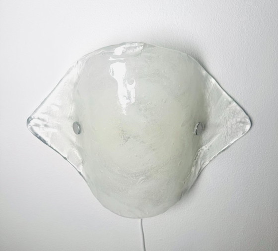 Model 4636/2 Ice Glass Wall Lamp by Carlo Nason for Franken KG, Germany, 1970s – Wall lights, Murano Glass (photo 2 of 7)
