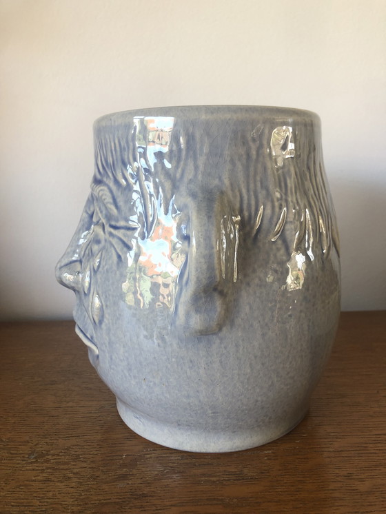 Image 1 of Keramik-Zwiebeltopf aus Westerwald, Westdeutschland