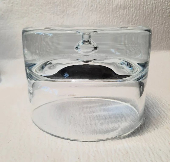 Image 1 of Set of 2 Vintage Krosno Bonny Bonbonnières Mouth-blown Crystal Glass with Lid