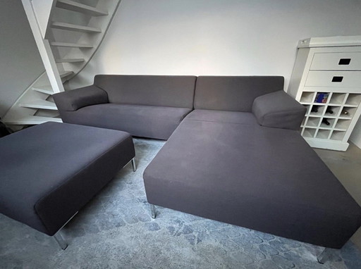 Rolf Benz Freistil 180 hoekbank met poef