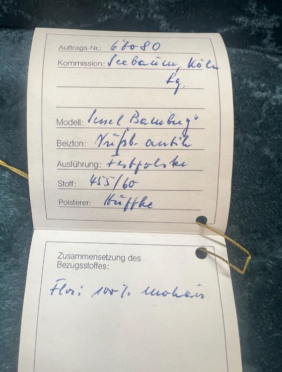 Image 1 of Vintage fauteuil van Schlingmann Wertmöbel, Mid Century-stijl, ongebruikt, uitstekende staat, hoogwaardig vakmanschap, met label