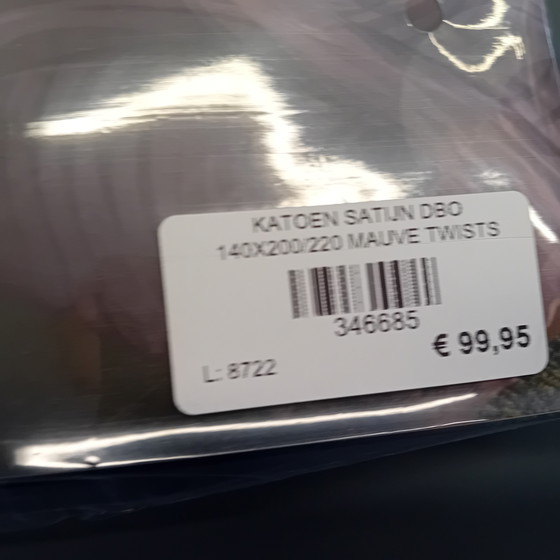 Image 1 of Dekbedovertrek Mauve Twist 140 x 220 cm 