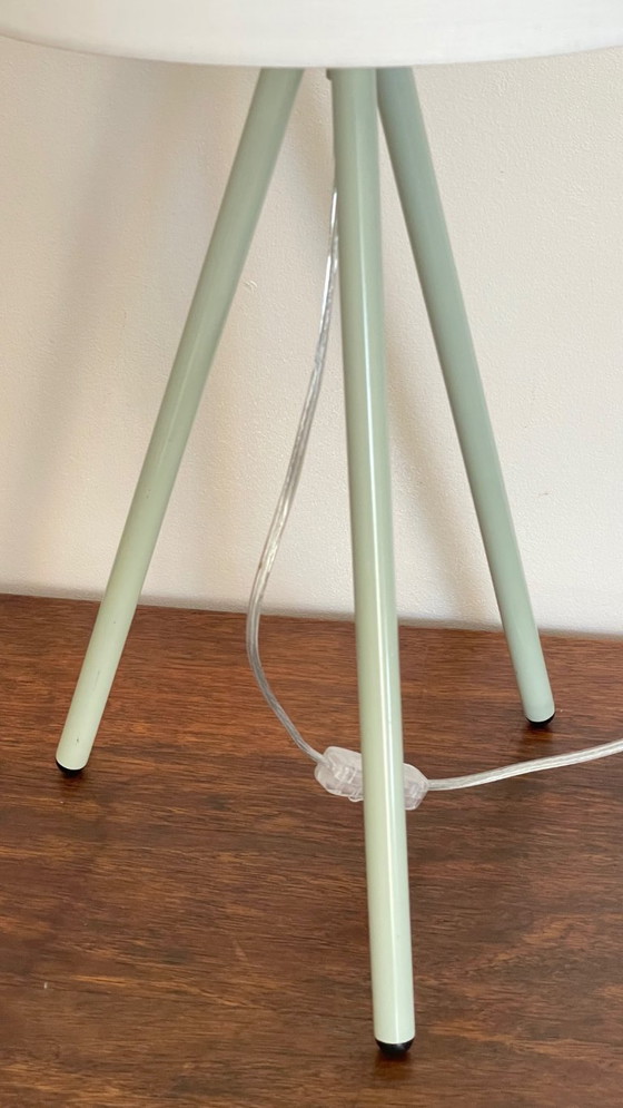 Image 1 of Green Metal Tripod Lamp, 1990s