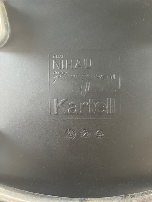 2x Kartell Nihau color black dining chairs