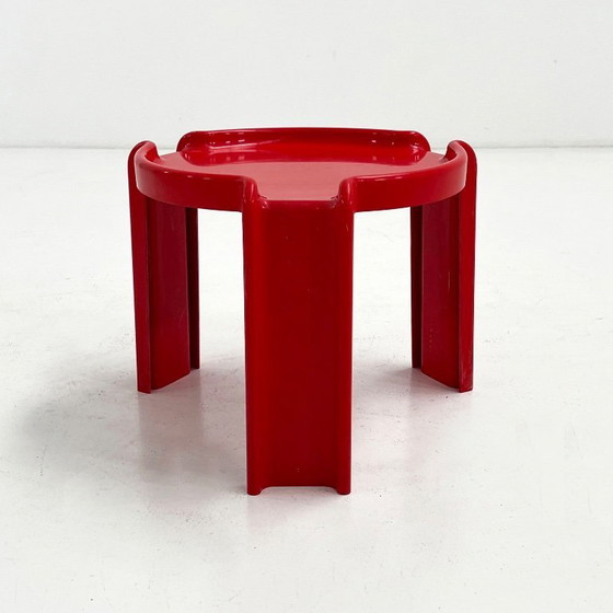 Image 1 of Red Side Table by Giotto Stoppino for Kartell, 1970s