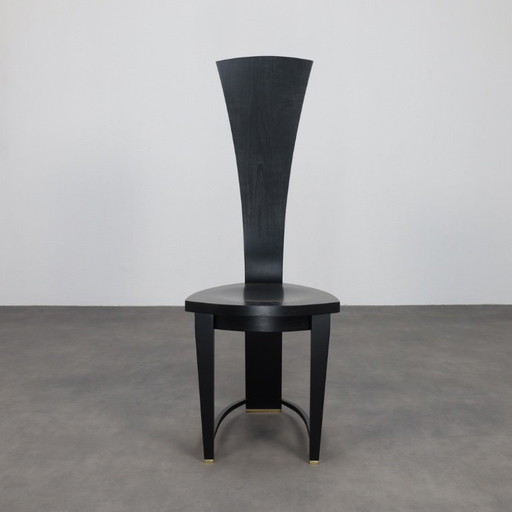 Raro set di quattro sedie da pranzo con schienale alto, Italia, anni '90