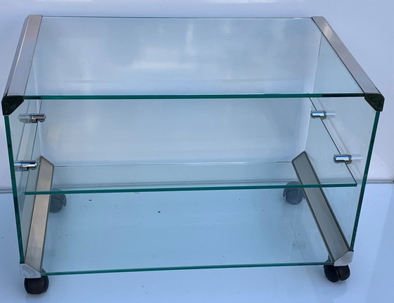 Image 1 of carrello vintage in vetro Pierangelo Gallotti Gallotti & Radice 1970-1979