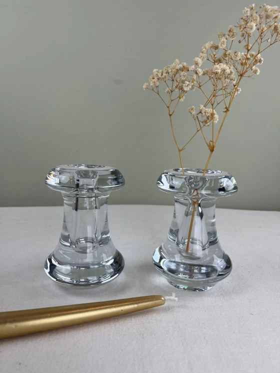 Set van jaren 70 design kandelaars – Kandelaars en kaarsen, Crystal, Glass, Vintage (photo 10 of 12)