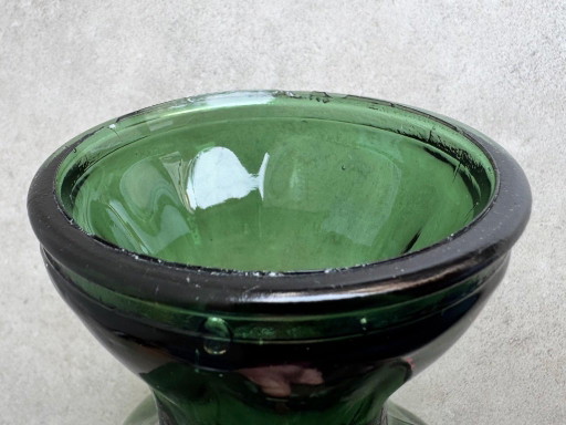 1x Vintage Green Glass "Garlic" Hyacinth Vase by Royal Leerdam – vazen (photo 2 of 5)