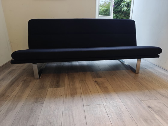 Artifort C683 Kho Liang Ie – 3 Posti – Rivestimento Nero – Divani, Textile, polished steel (photo 3 of 5)