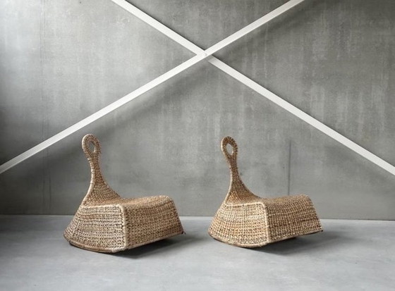 Image 1 of Poltrona a dondolo vintage Ikea PS Gullholmen in vimini – di Maria Vinka