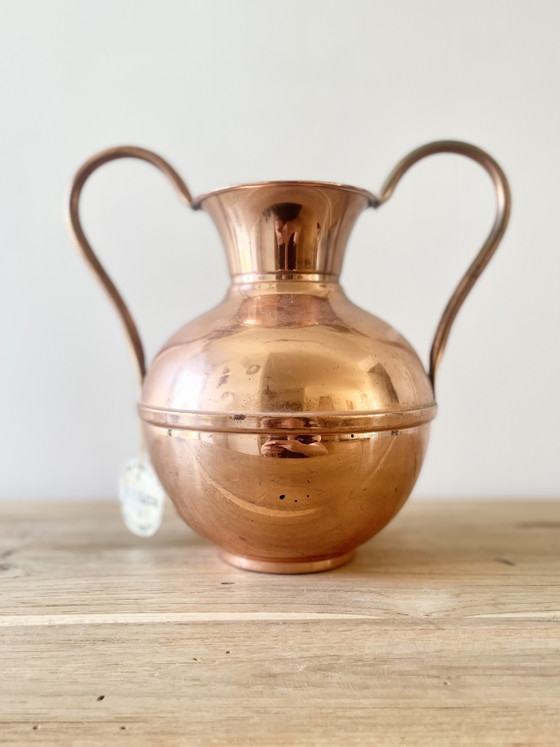 Image 1 of Vaso anfora vintage in rame francese · Villedieu-les-Poêles · Decorazione country francese