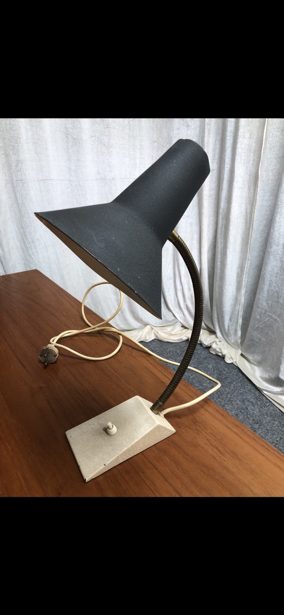 SIS Hexenhut Desk Table Lamp Mid Century 60s, Metal, Black (photo 15 of 15)