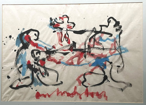Anton Heyboer (1924-2005) - Combative – Paintings & Drawings, Paper (photo 2 of 7)