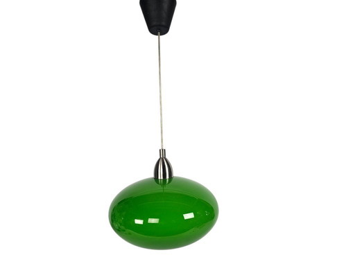 Lampe suspendue OVNI style ère spatiale - opaline - style moderne du milieu du siècle