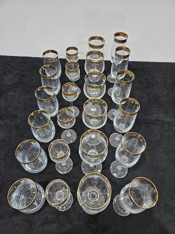 Bicchieri in cristallo dorato vintage, set da 24 – Bicchieri e caraffe, Crystal (photo 7 of 13)