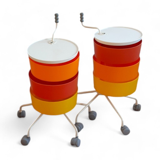 2X Vintage Ikea Trolley Ps Klyftig, Design Maria Hedensjö