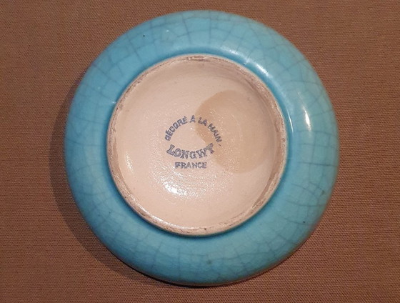 Image 1 of Beautiful Emaux De Longwy Dish (13 Cm) - Hand Decorated