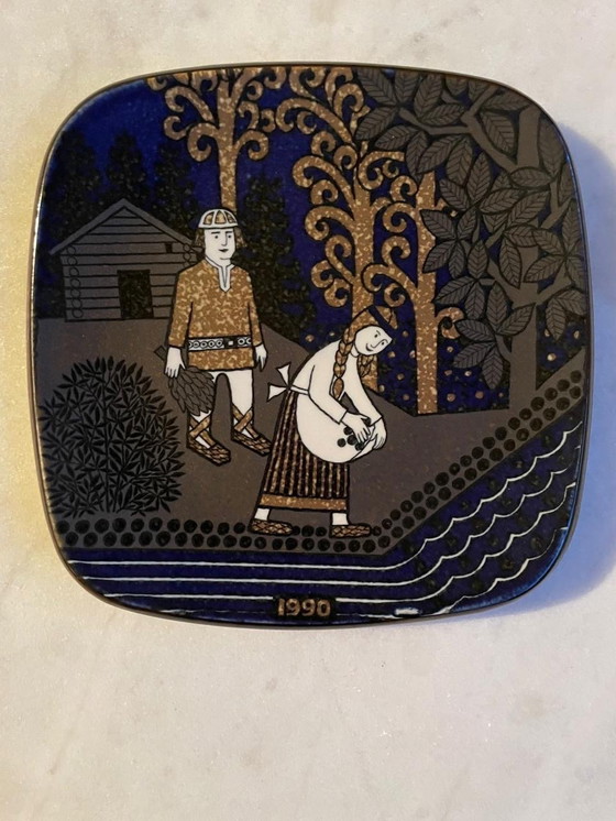 Image 1 of Arabia Kalevala Wall Plates Finlandia 1977-1999
