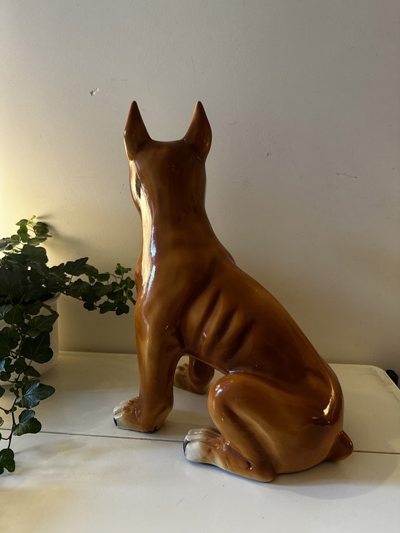 Image 1 of Italienische Keramikstatue eines Boxers