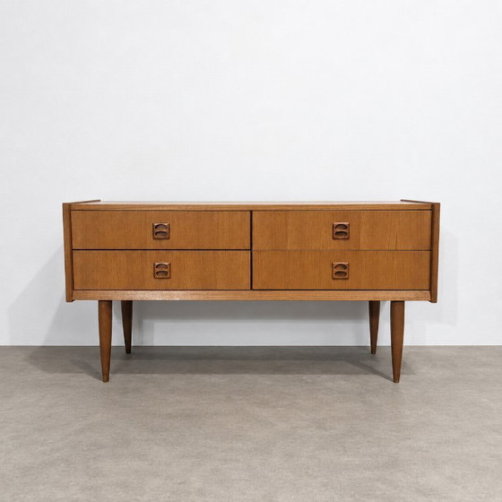 Mid-Century Teak Buffetkast Met Vier Laden – Buffetkasten, Wood, Vintage (photo 7 of 10)