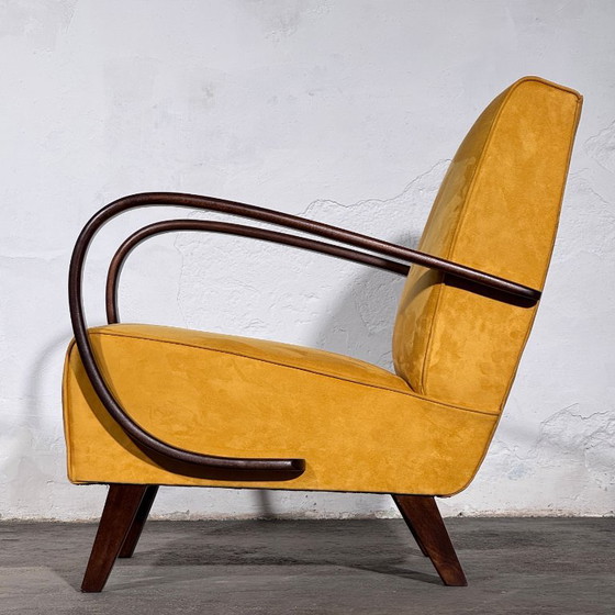 Een paar Jindrich Halabala Type C fauteuils, volledig gerestaureerd, jaren 1930. – Jindřich Halabala, Velvet (photo 6 of 17)