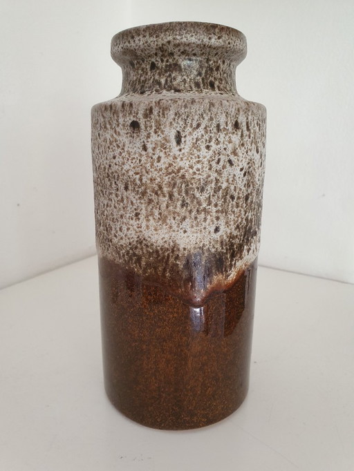 Beautiful Scheurich vase brown-beige pied no. 203-22