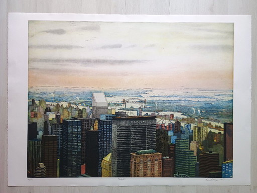 Daniel MORPER "METROPOLIS" Etching - Edition of 100 - signed - (106 x 75 cm)