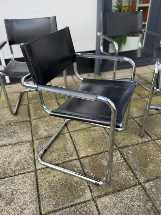 Image 1 of Set of 4 Mart Stam Dining Chairs
