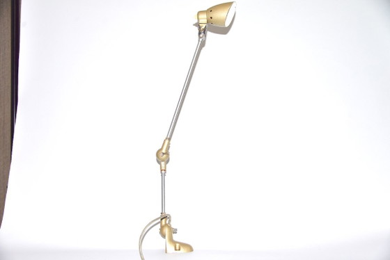 Table lamp by Alphonse Pinoit for Ki-e-klair, 1950s, Metal, Chrome, Silver, Industrieel (photo 2 of 11)
